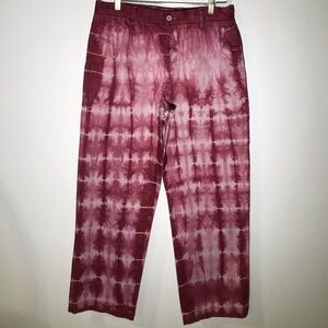 Men's Tie-Dye Pants - Wine